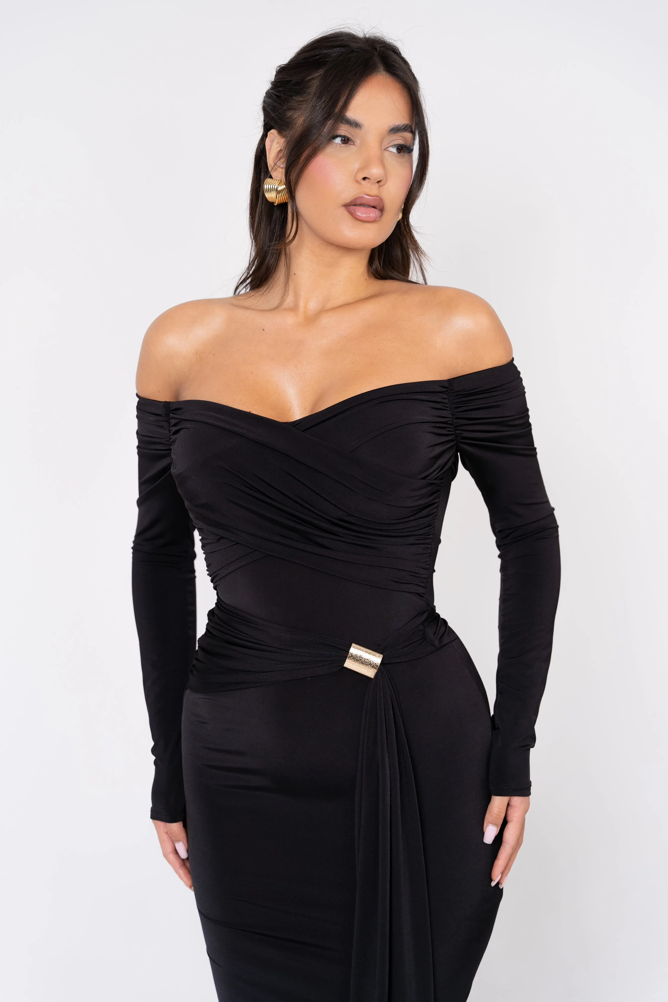 Clarina Black Dress