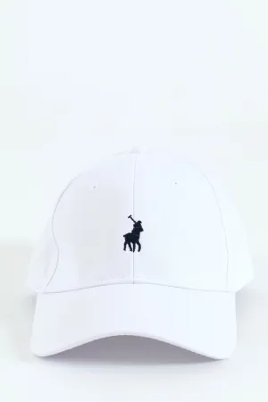 Classic 6 Panel Peak Cap - White