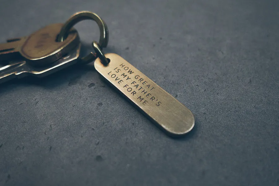Classic Bar Brass Keychain