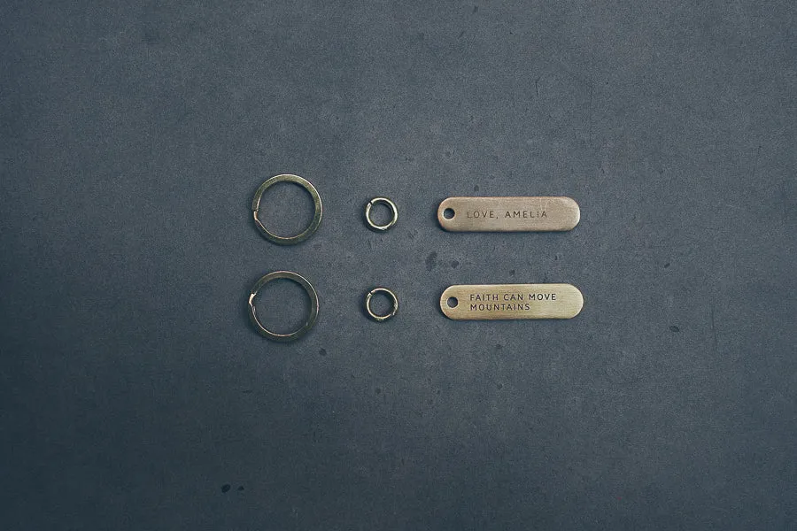 Classic Bar Brass Keychain