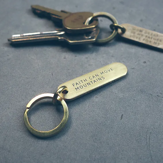 Classic Bar Brass Keychain