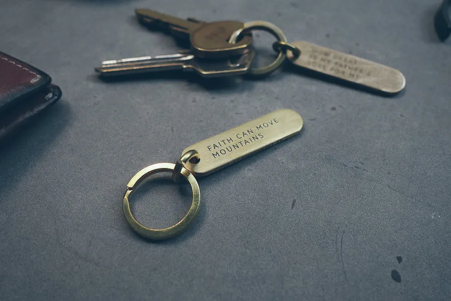 Classic Bar Brass Keychain