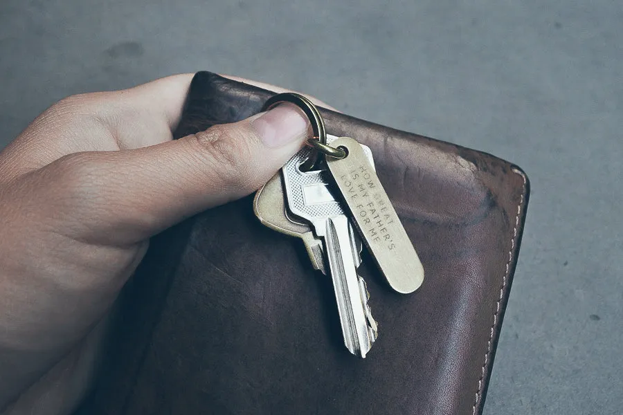 Classic Bar Brass Keychain