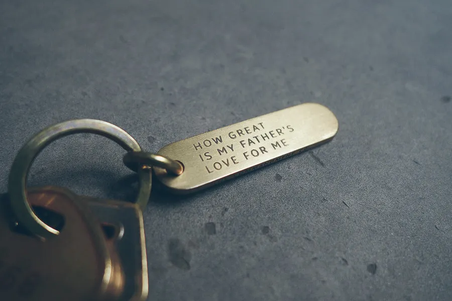 Classic Bar Brass Keychain