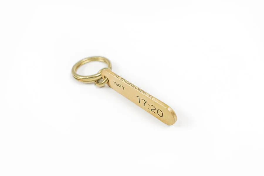 Classic Bar Brass Keychain