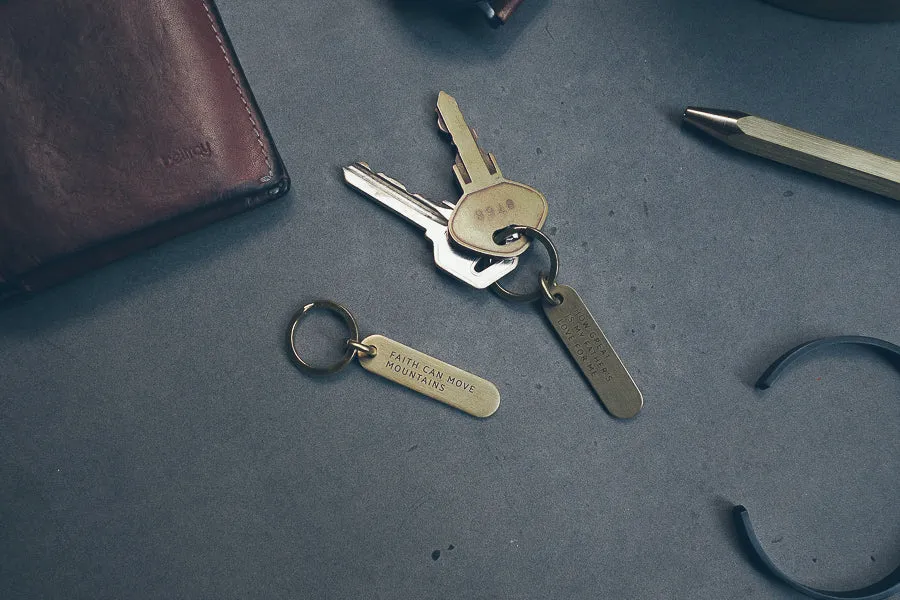 Classic Bar Brass Keychain