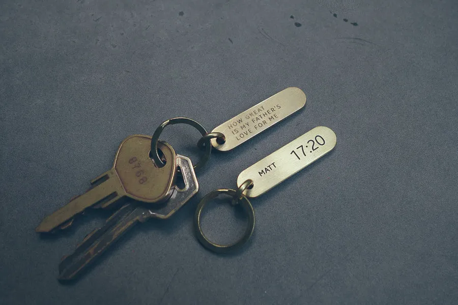 Classic Bar Brass Keychain