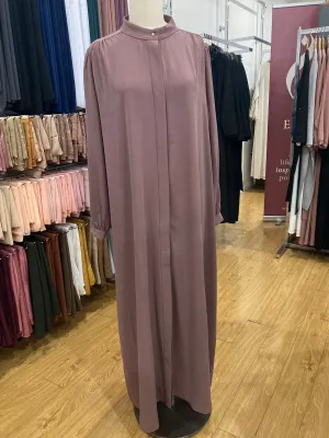 Classic Buttoned Dress - Mauve