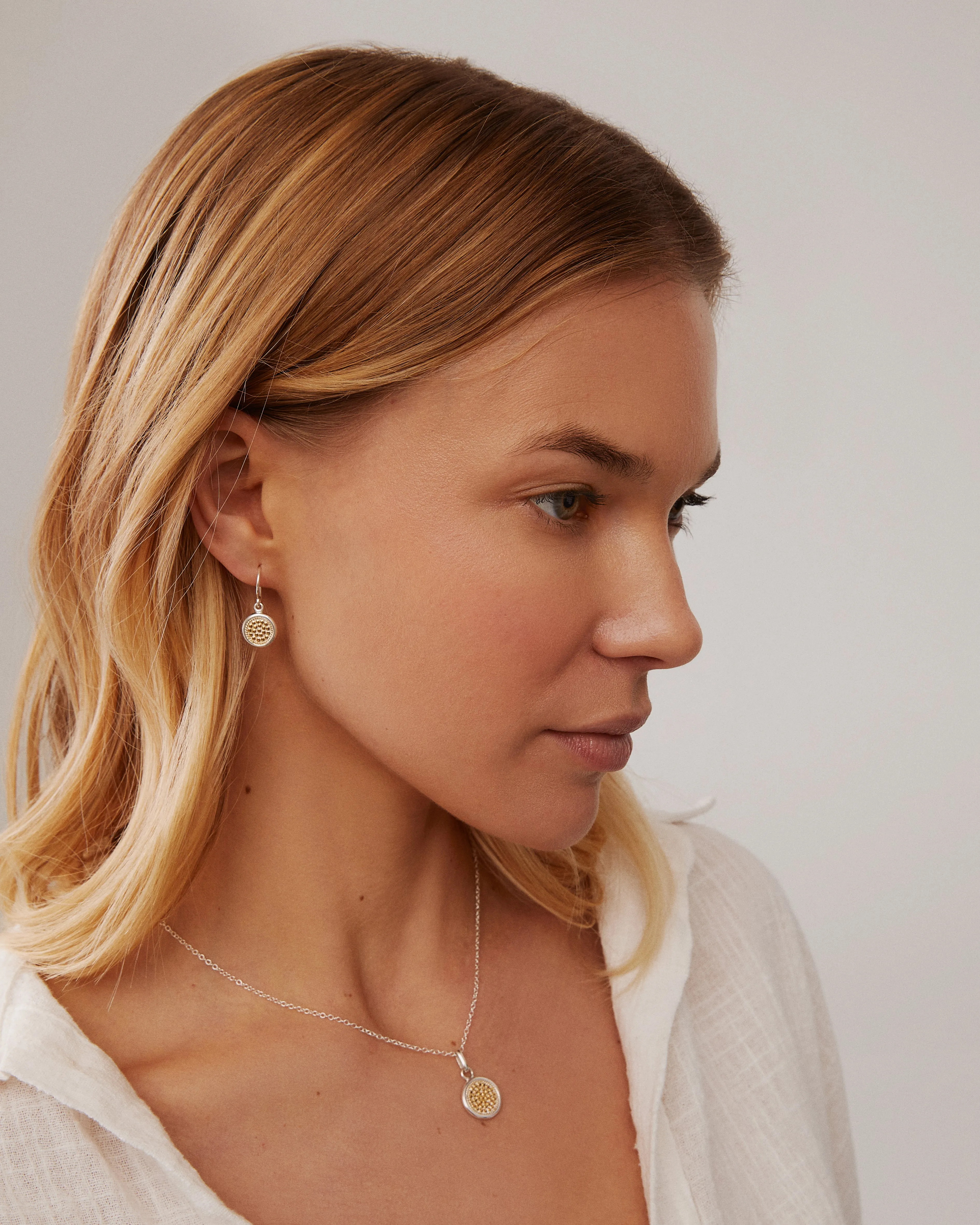 Classic Circle Drop Earrings - Gold & Silver