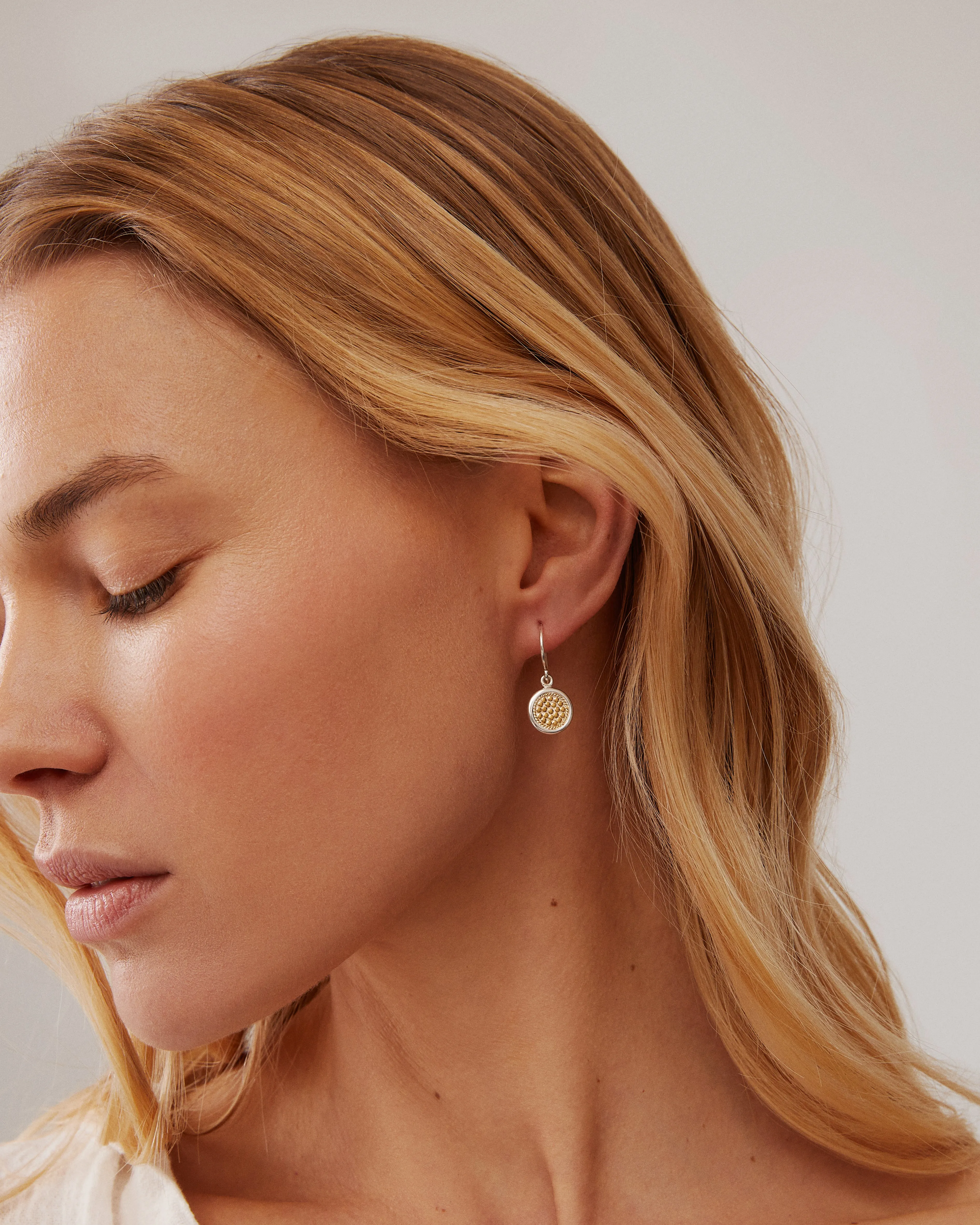 Classic Circle Drop Earrings - Gold & Silver