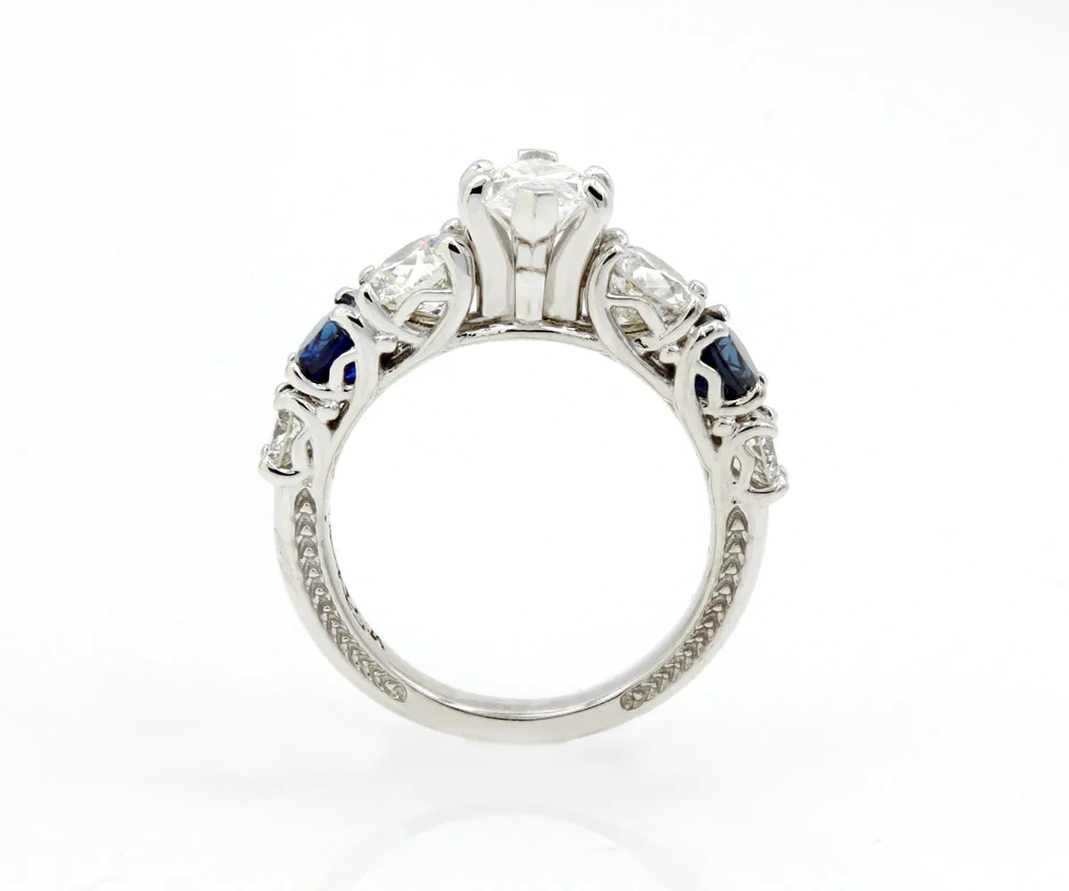 Classic Marquise Sapphire Engagement Ring