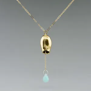 Classic pod and gemstone necklace