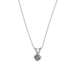 Classic Round Brilliant Diamond Pendant Necklace