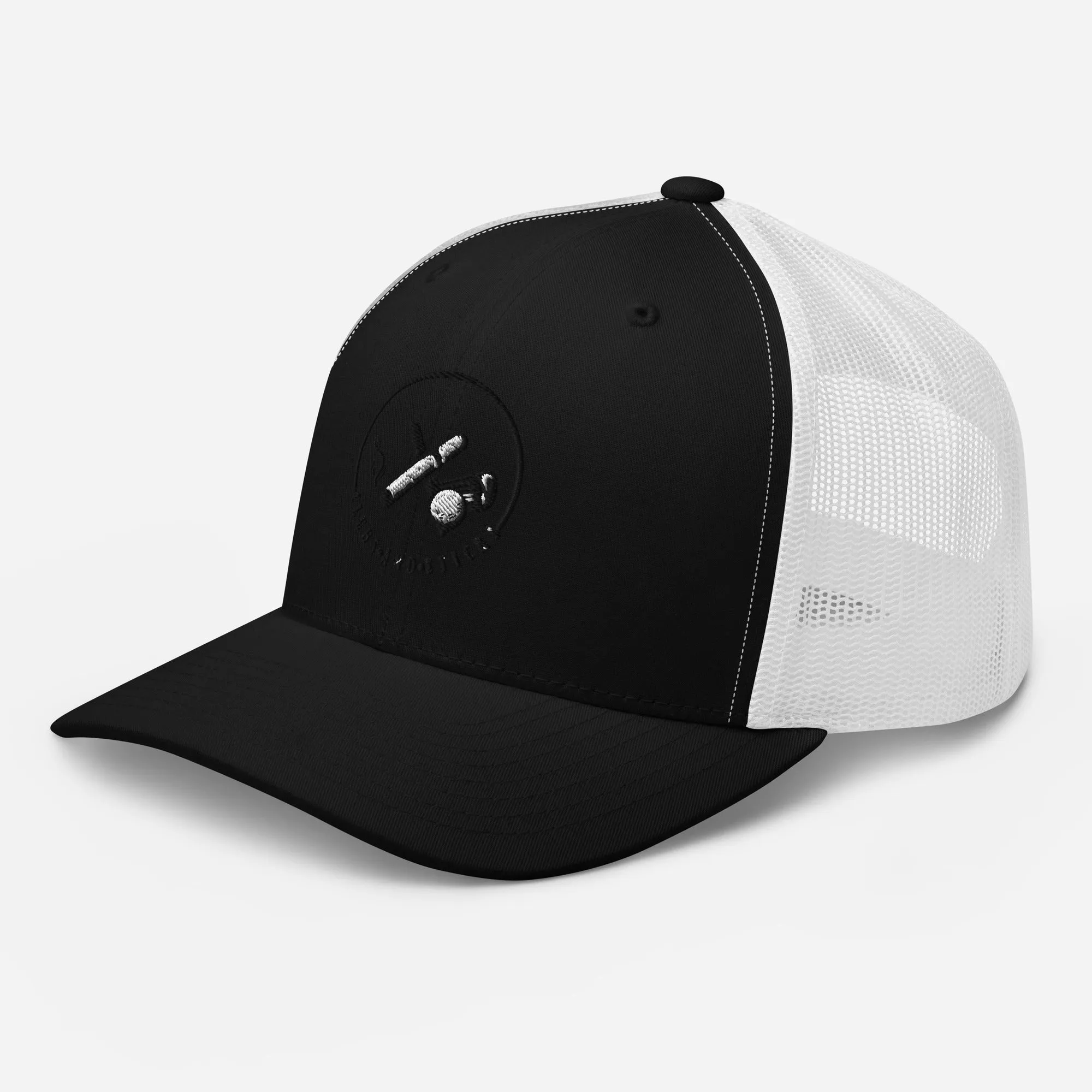 Clubs and Sticks Trucker Cap Embroidered Trucker Cap
