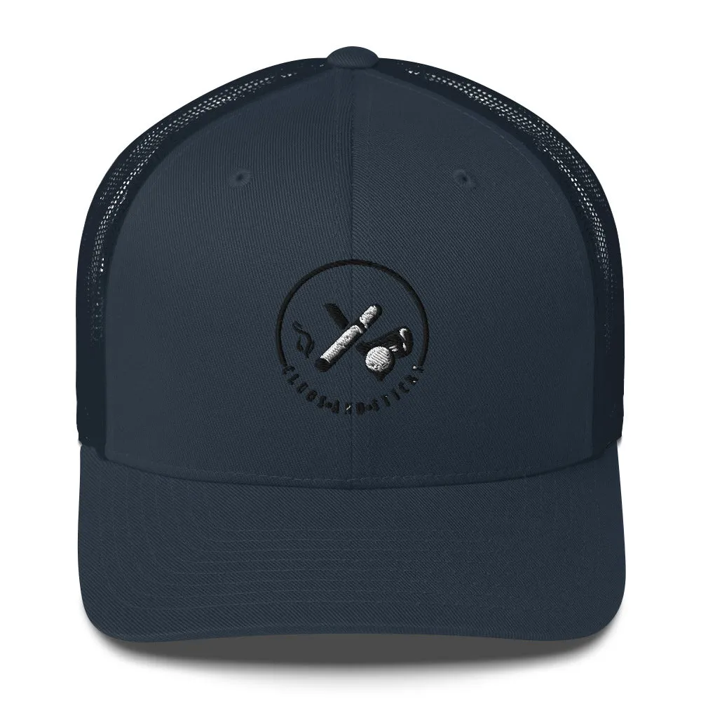 Clubs and Sticks Trucker Cap Embroidered Trucker Cap