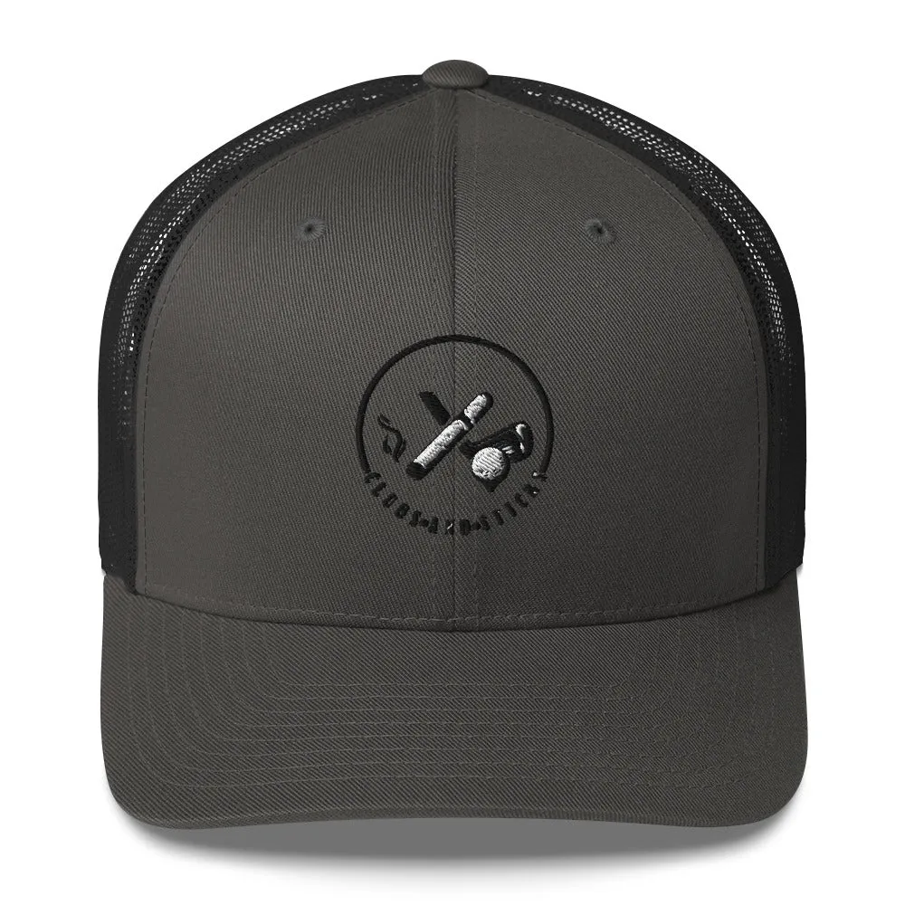 Clubs and Sticks Trucker Cap Embroidered Trucker Cap