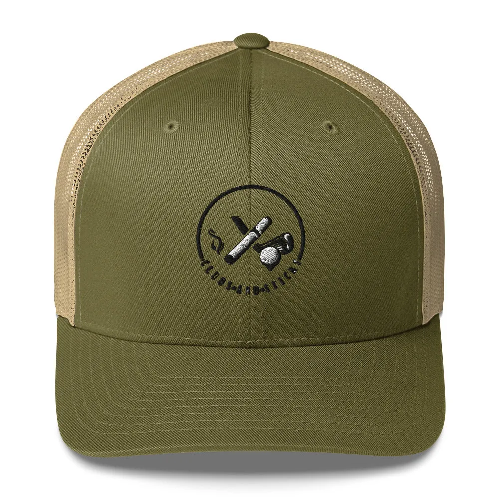 Clubs and Sticks Trucker Cap Embroidered Trucker Cap