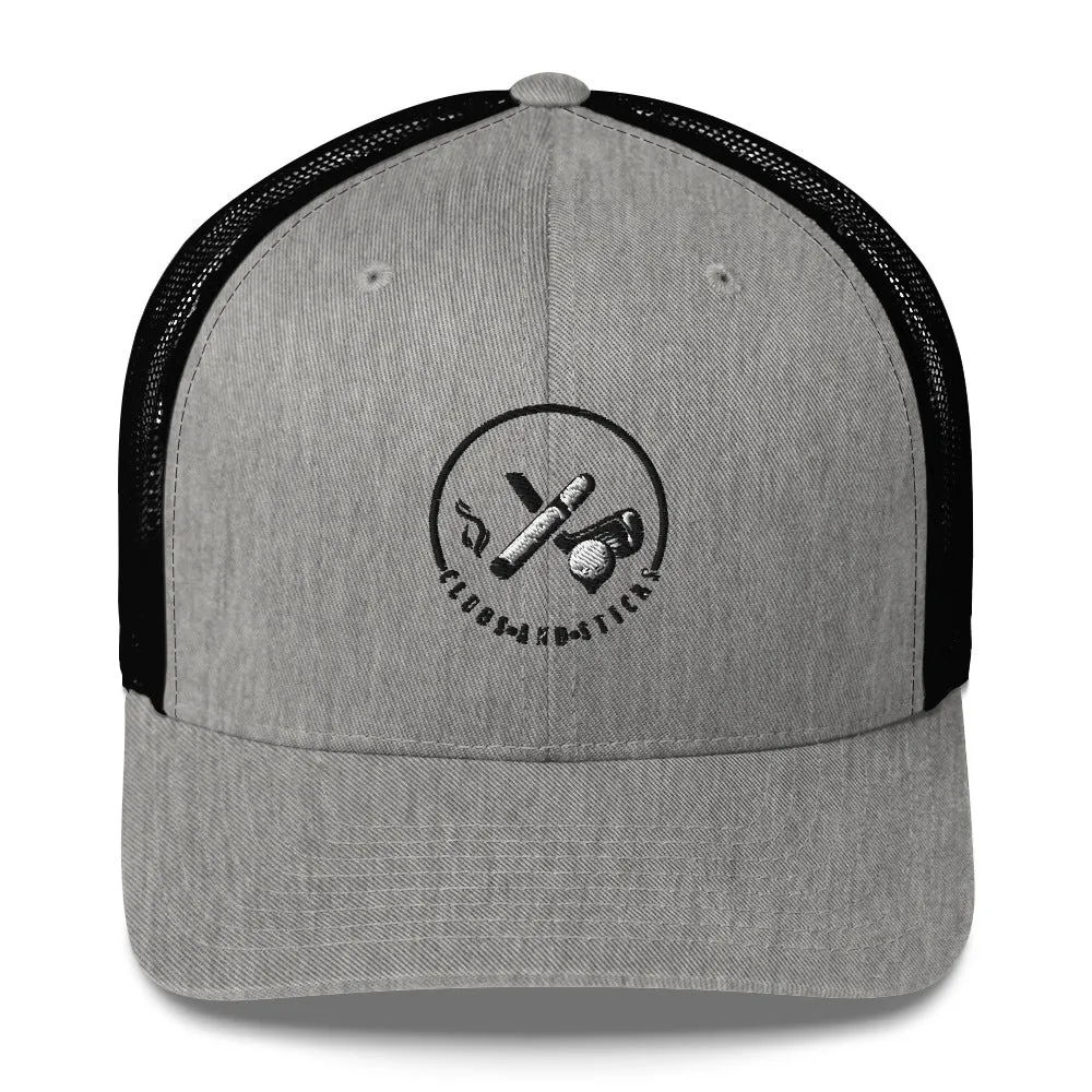 Clubs and Sticks Trucker Cap Embroidered Trucker Cap