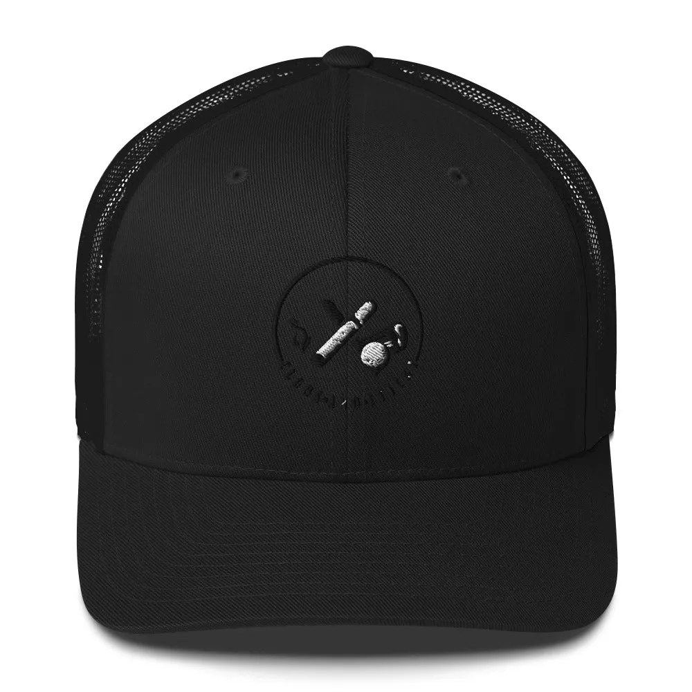 Clubs and Sticks Trucker Cap Embroidered Trucker Cap