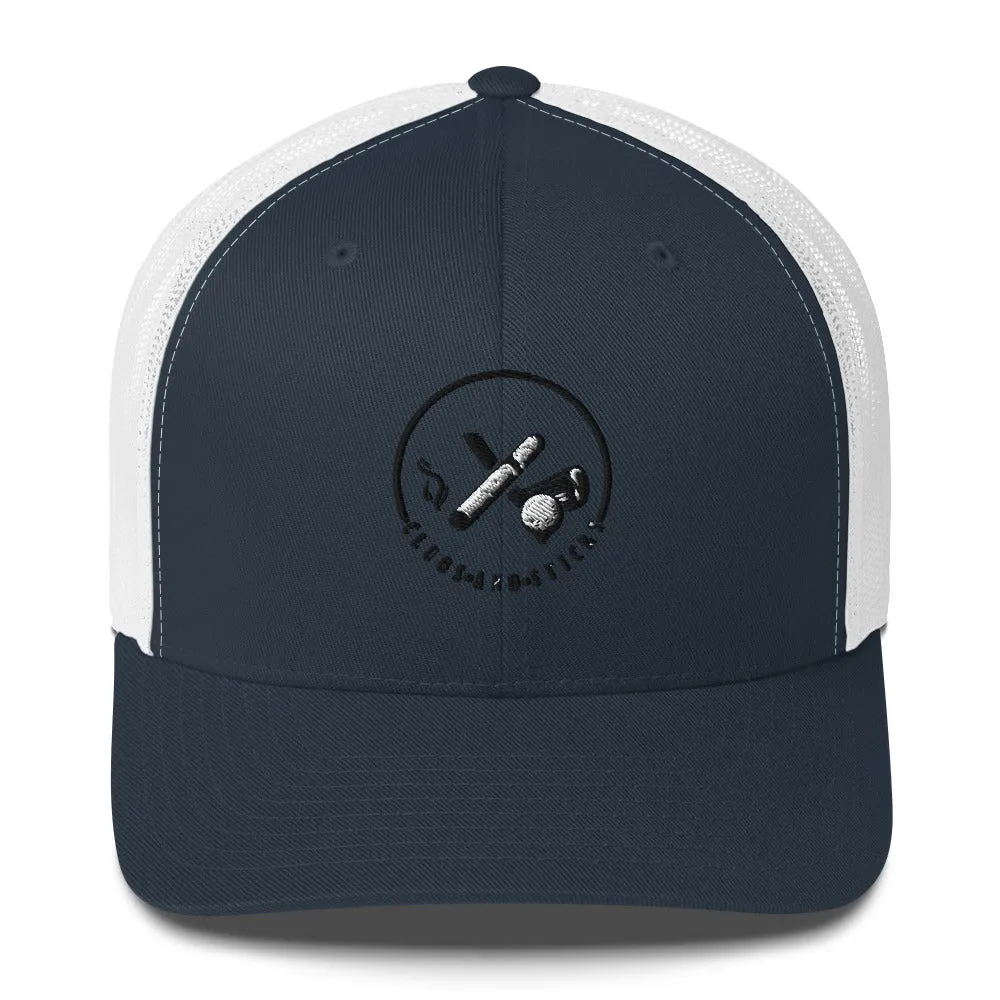 Clubs and Sticks Trucker Cap Embroidered Trucker Cap