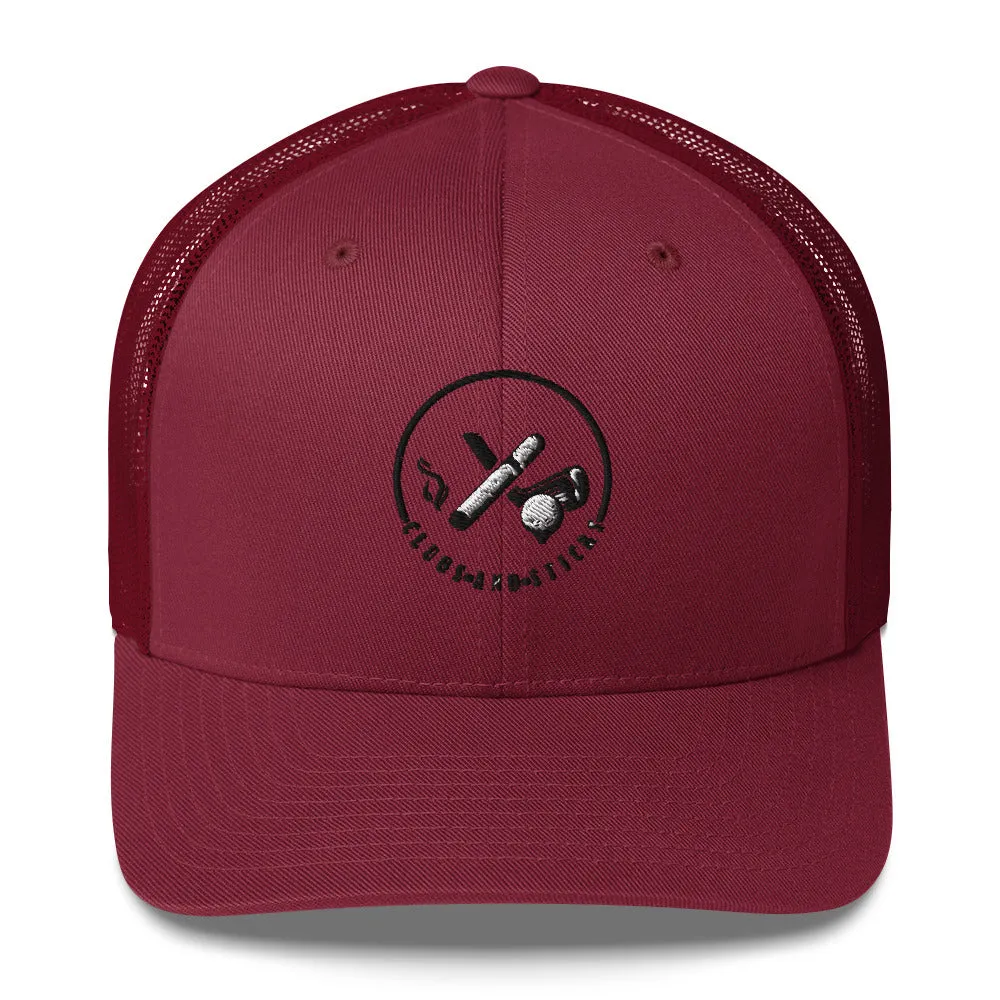 Clubs and Sticks Trucker Cap Embroidered Trucker Cap