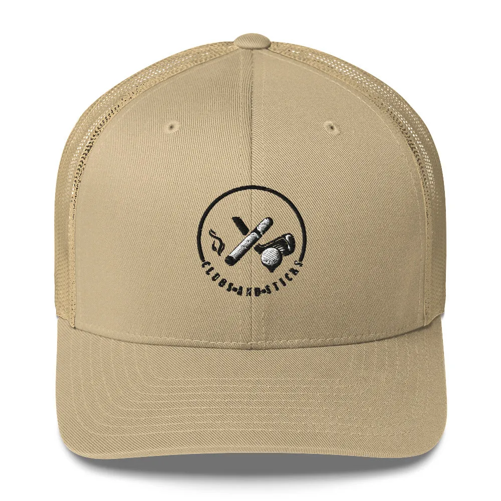 Clubs and Sticks Trucker Cap Embroidered Trucker Cap