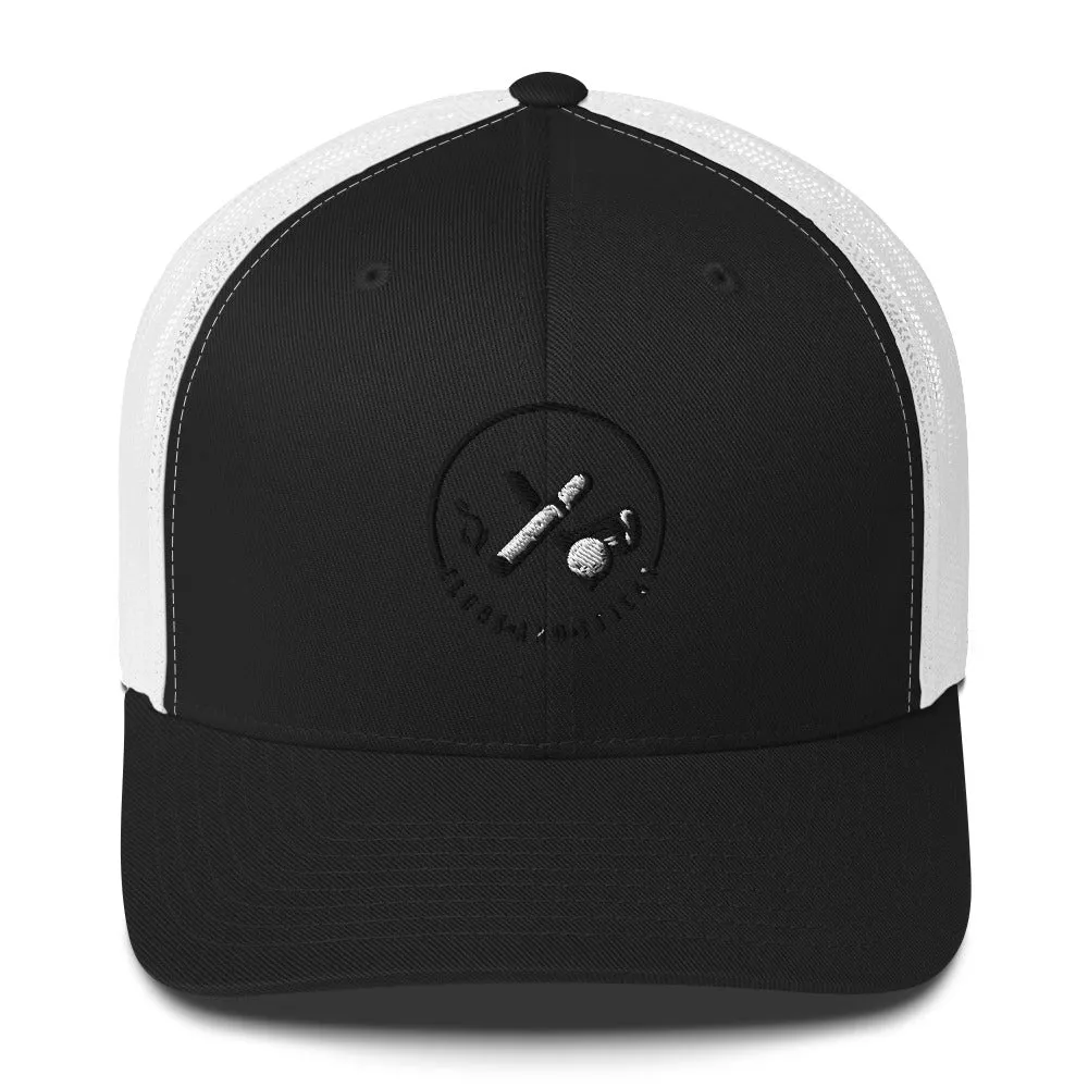 Clubs and Sticks Trucker Cap Embroidered Trucker Cap