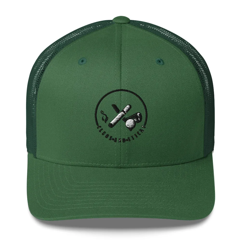 Clubs and Sticks Trucker Cap Embroidered Trucker Cap