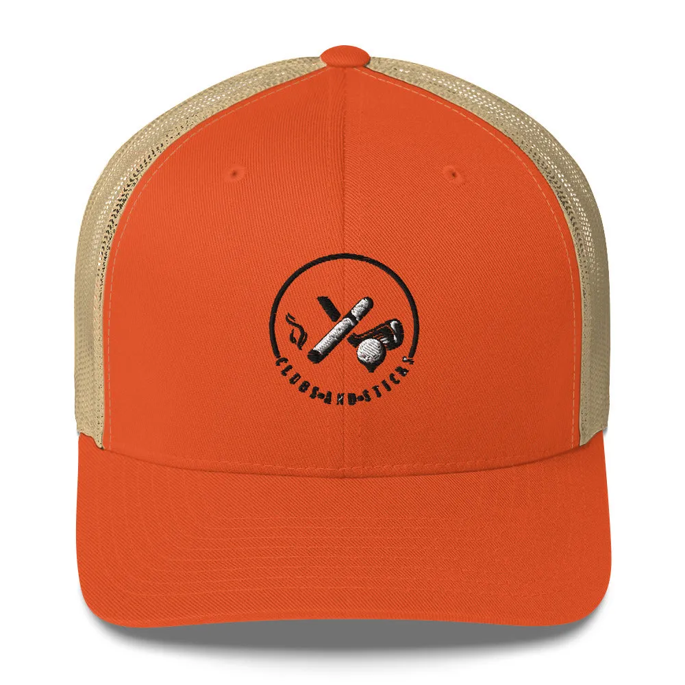 Clubs and Sticks Trucker Cap Embroidered Trucker Cap