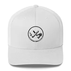 Clubs and Sticks Trucker Cap Embroidered Trucker Cap