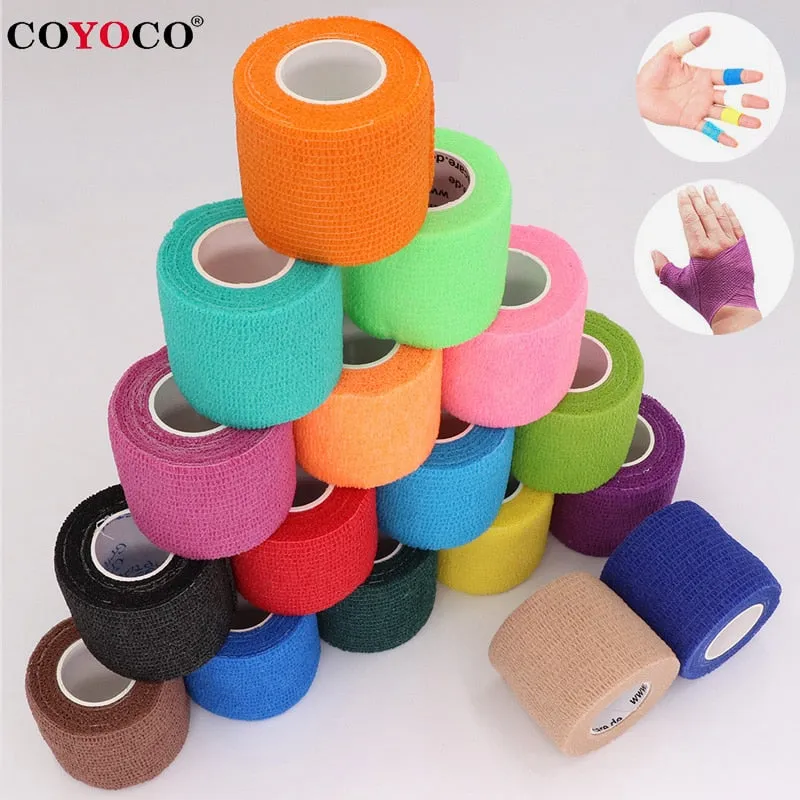 Colorful Sport Self Adhesive Elastic Bandage Wrap Tape 4.5m Elastoplast For Knee Support Pads Finger Ankle Palm Shoulder