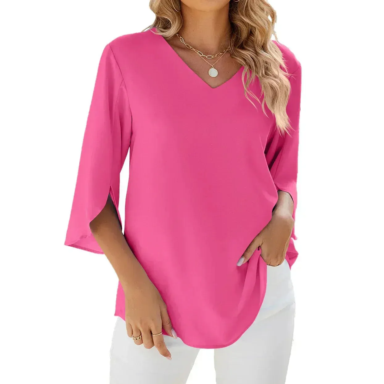 Columba® | Elegant V-Neck Blouse
