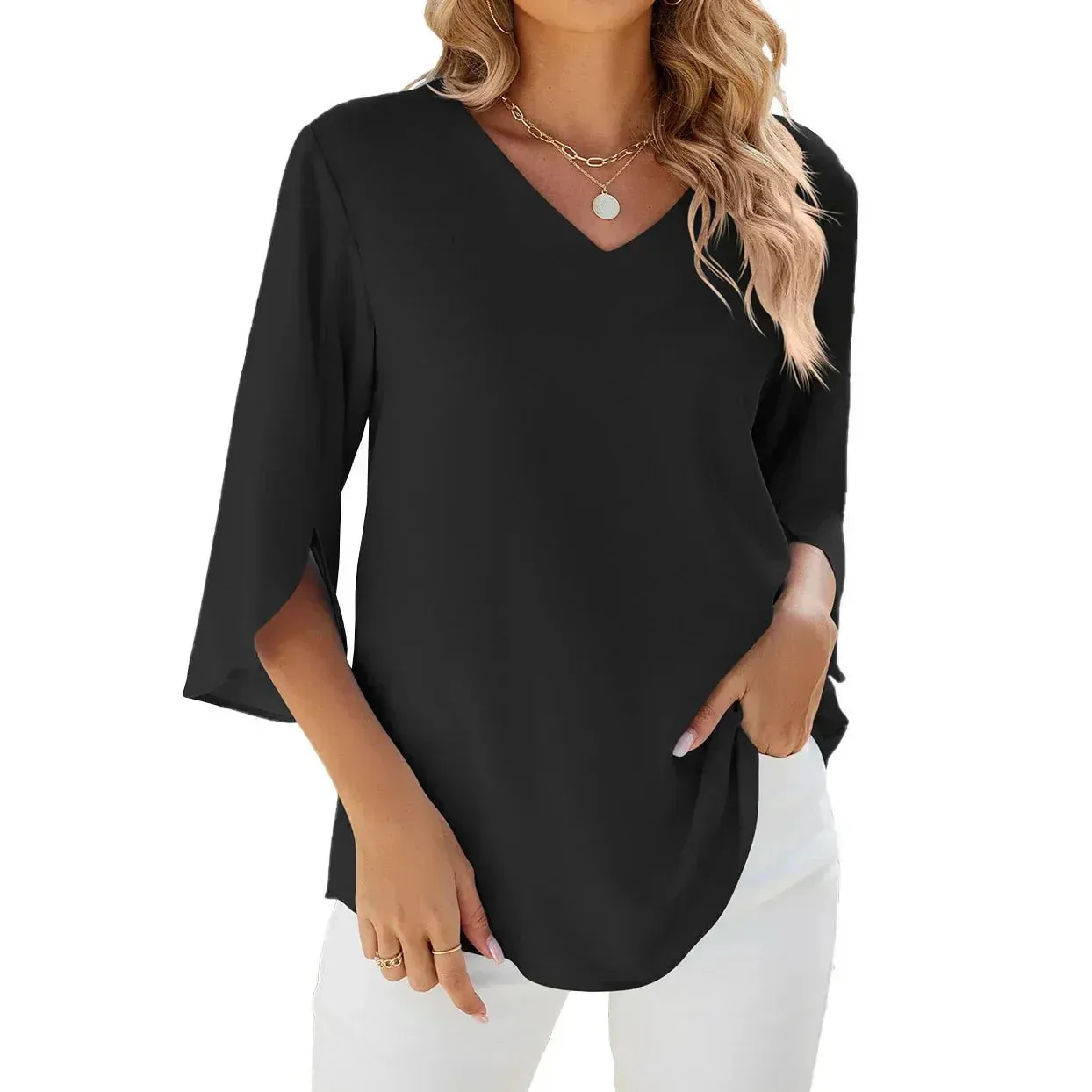 Columba® | Elegant V-Neck Blouse