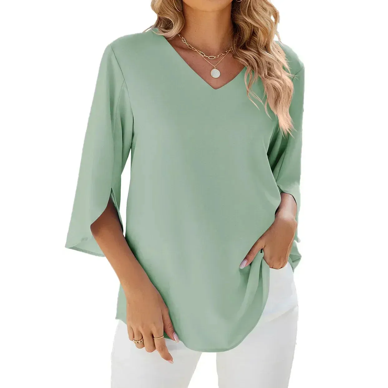 Columba® | Elegant V-Neck Blouse