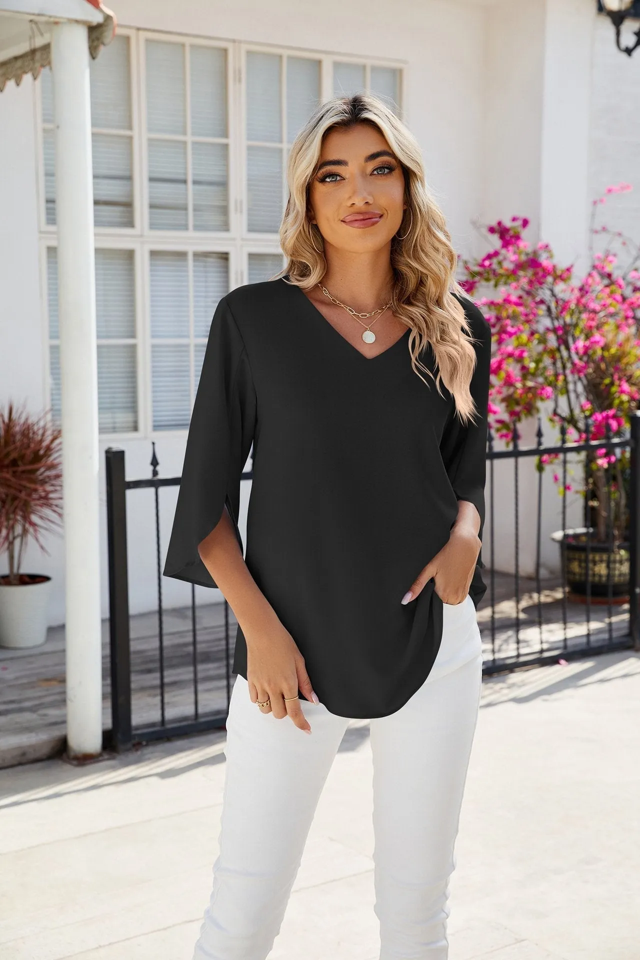 Columba® | Elegant V-Neck Blouse