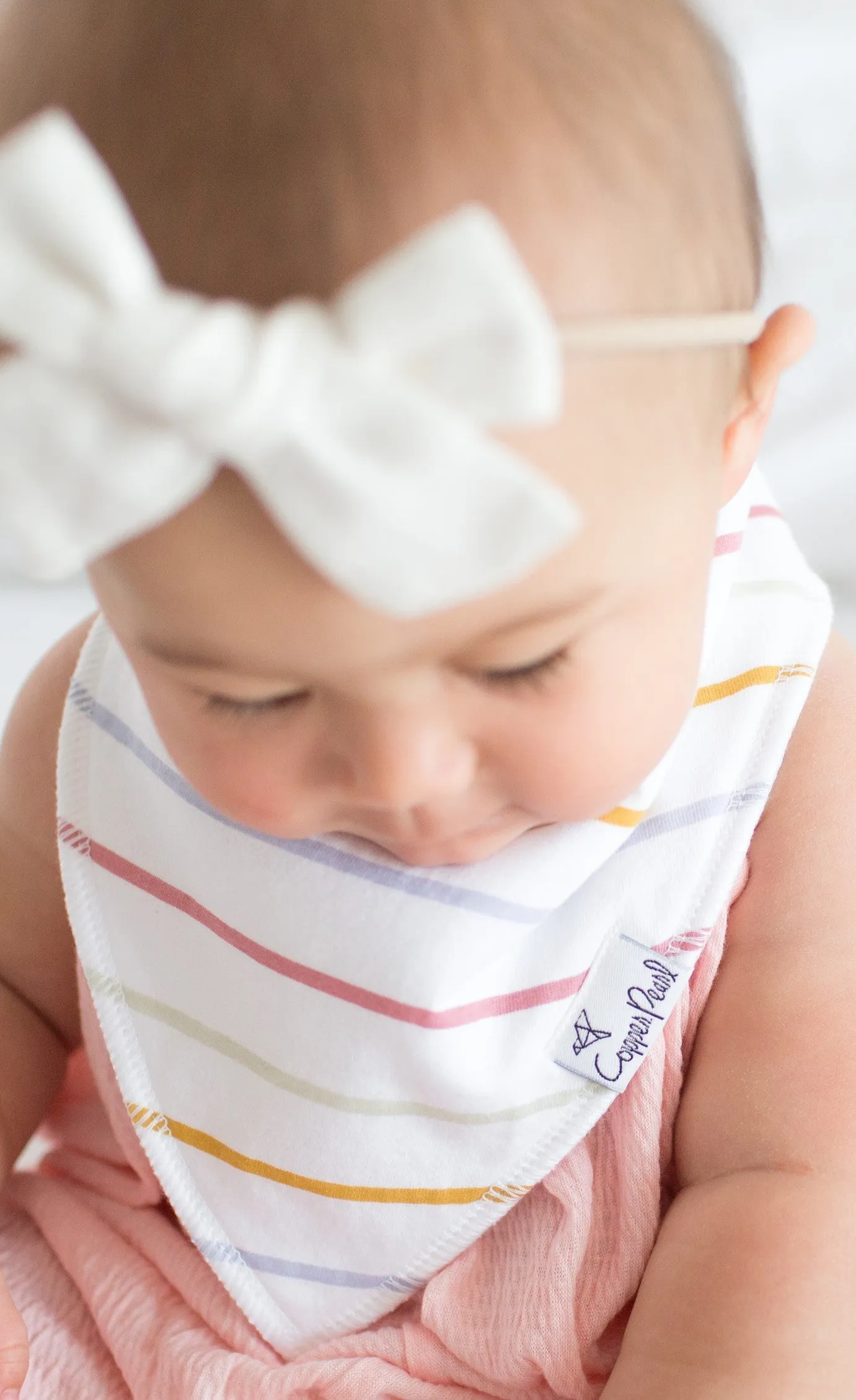 Copper Pearl Olive Bandana Bib Set