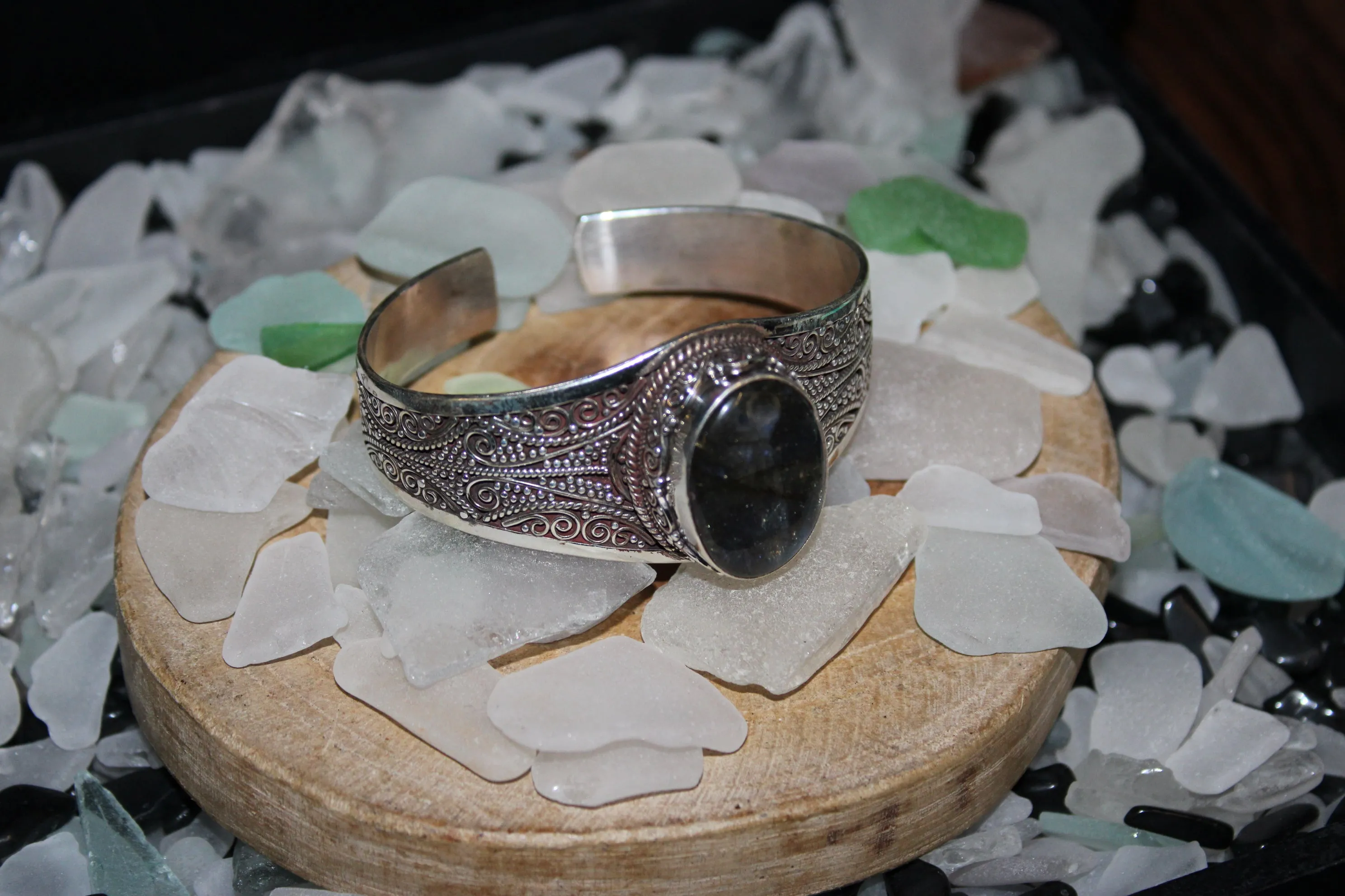 Cosmic Labradorite Cuff Bracelet