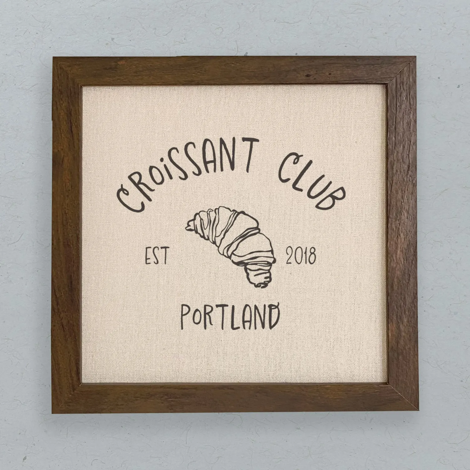 Croissant Club - Custom Framed Sign