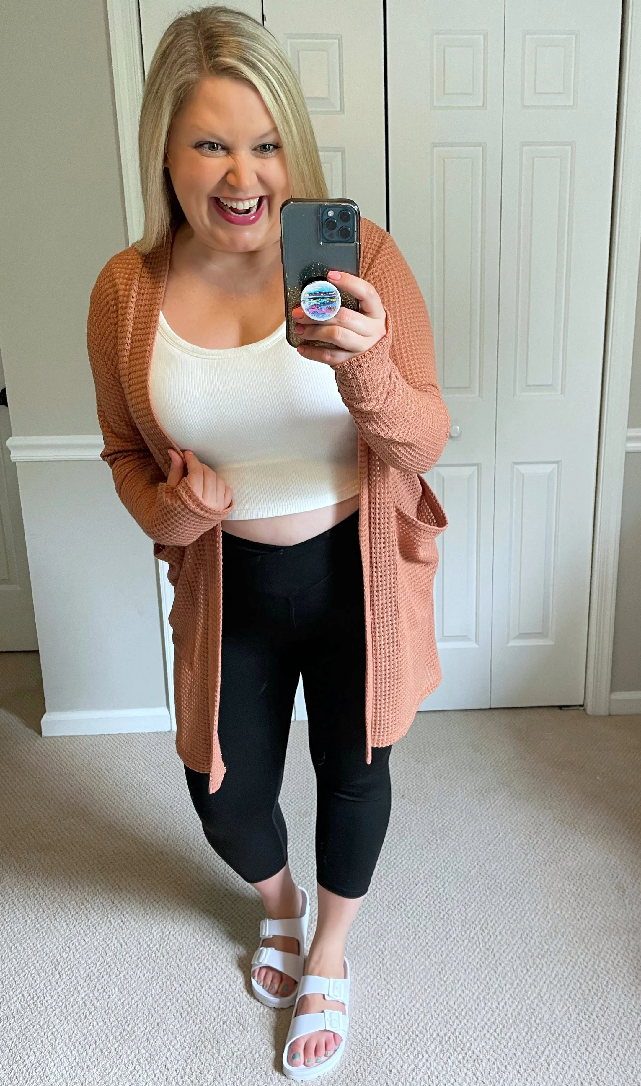 Cropped Ribbed Brami in White
