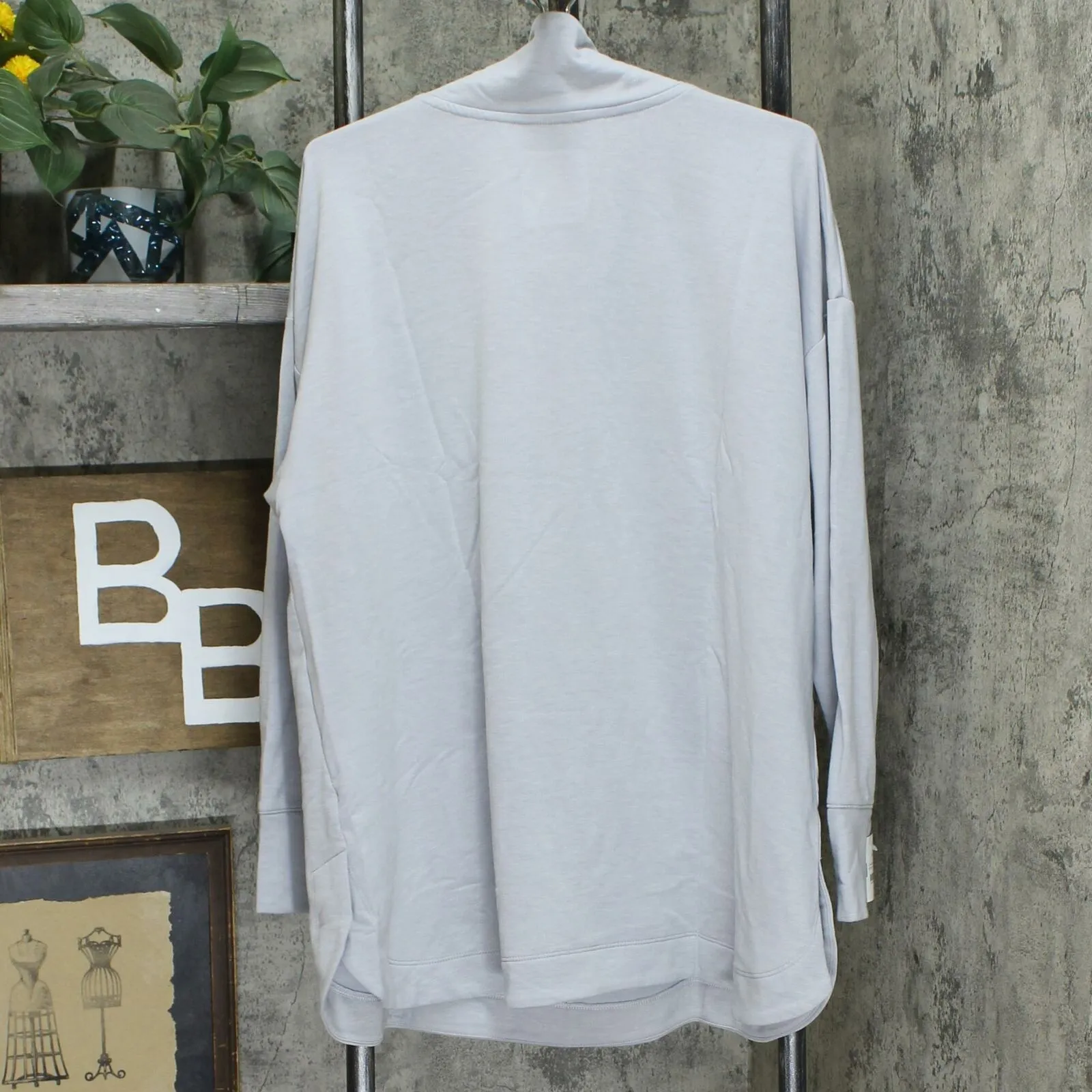 Cuddl Duds Plus Size Comfortwear Half Zip Sweatshirt with Thumbholes