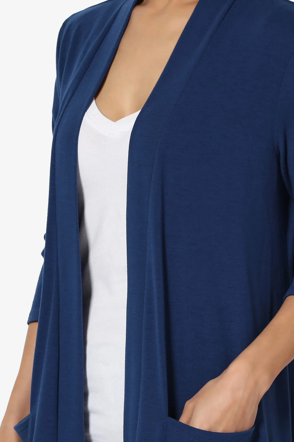 Daday Slouchy Pocket 3/4 Sleeve Cardigan