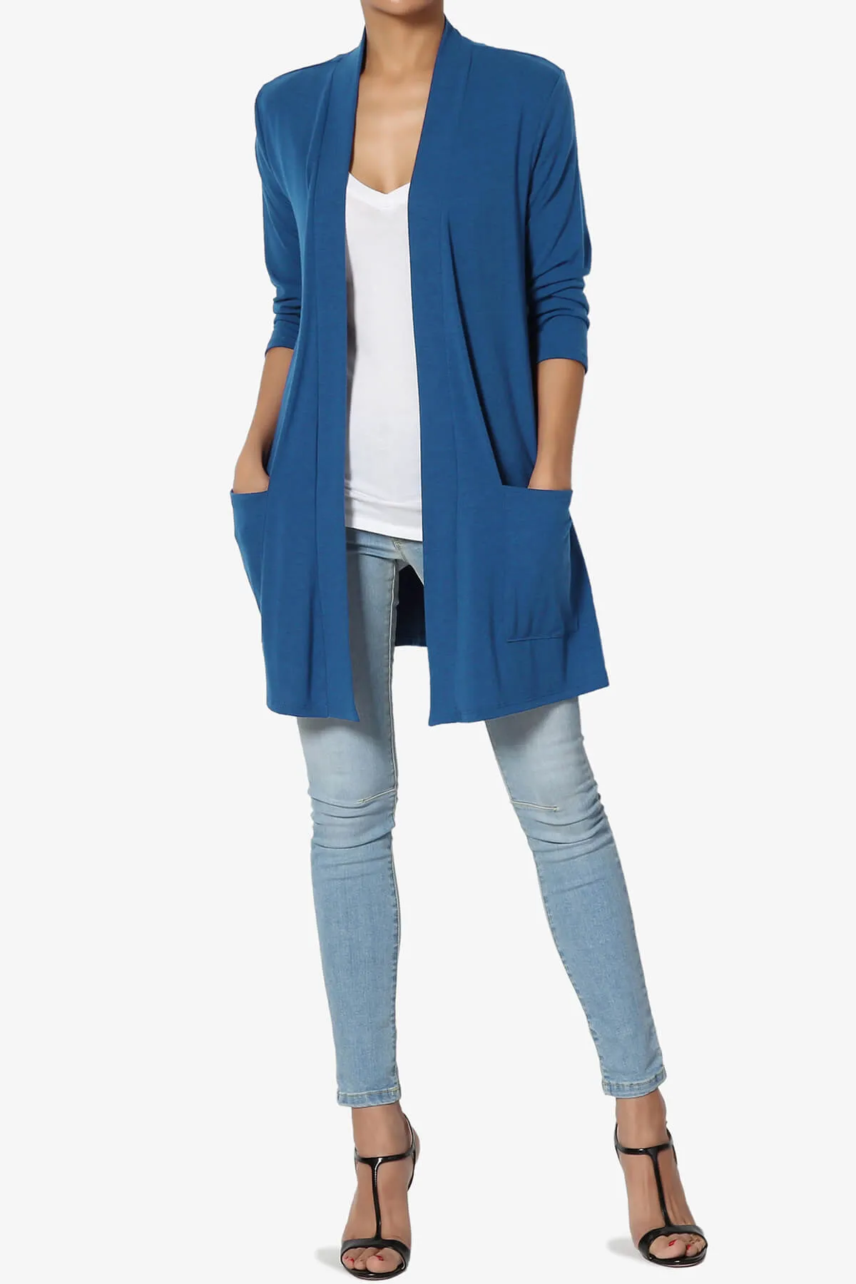 Daday Slouchy Pocket 3/4 Sleeve Cardigan