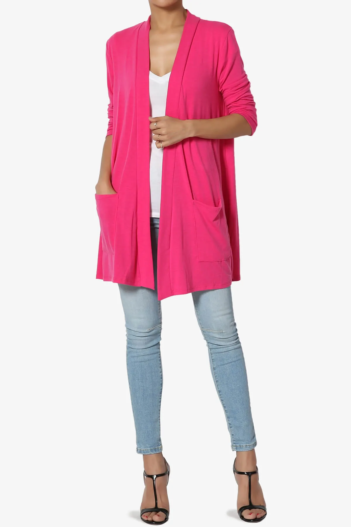 Daday Slouchy Pocket 3/4 Sleeve Cardigan