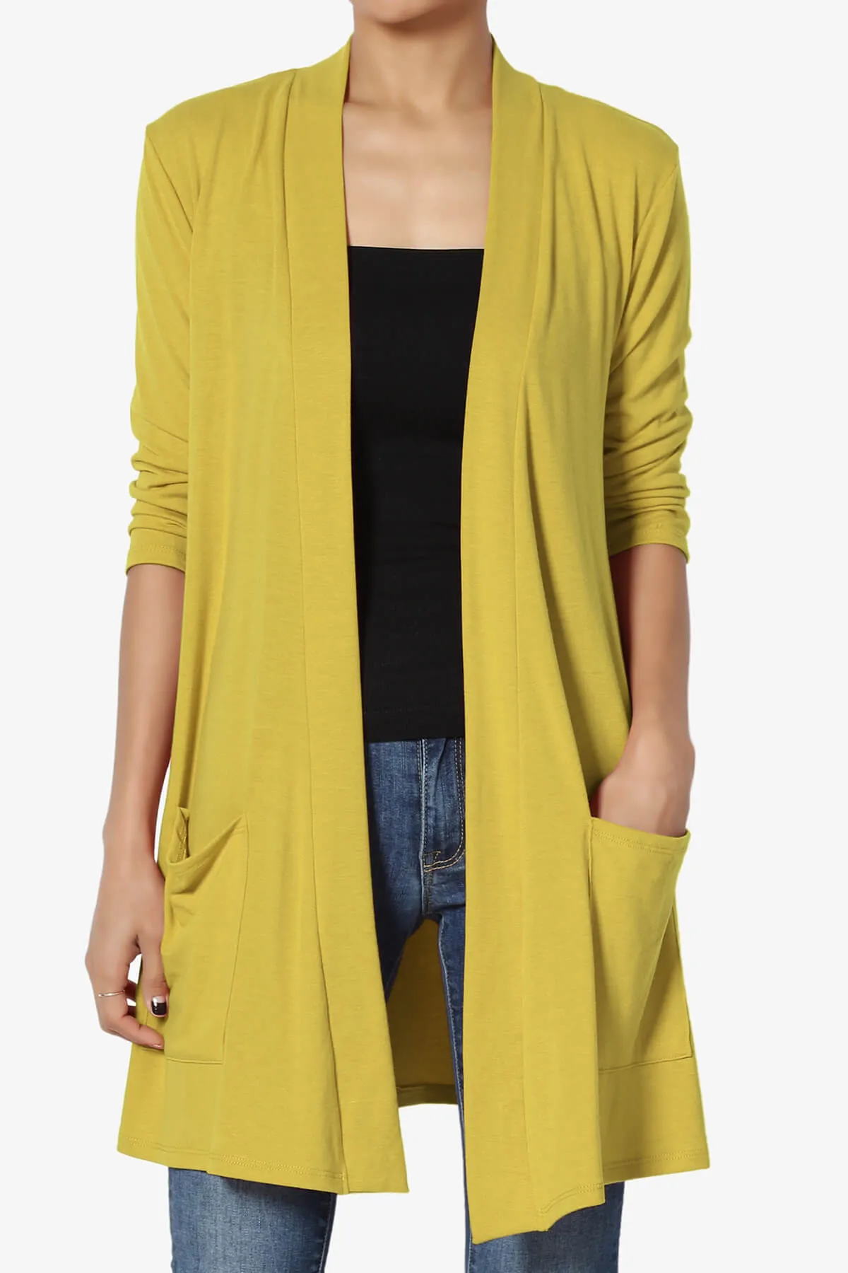 Daday Slouchy Pocket 3/4 Sleeve Cardigan