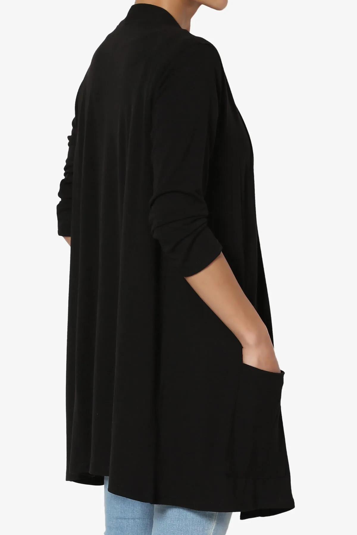 Daday Slouchy Pocket 3/4 Sleeve Cardigan