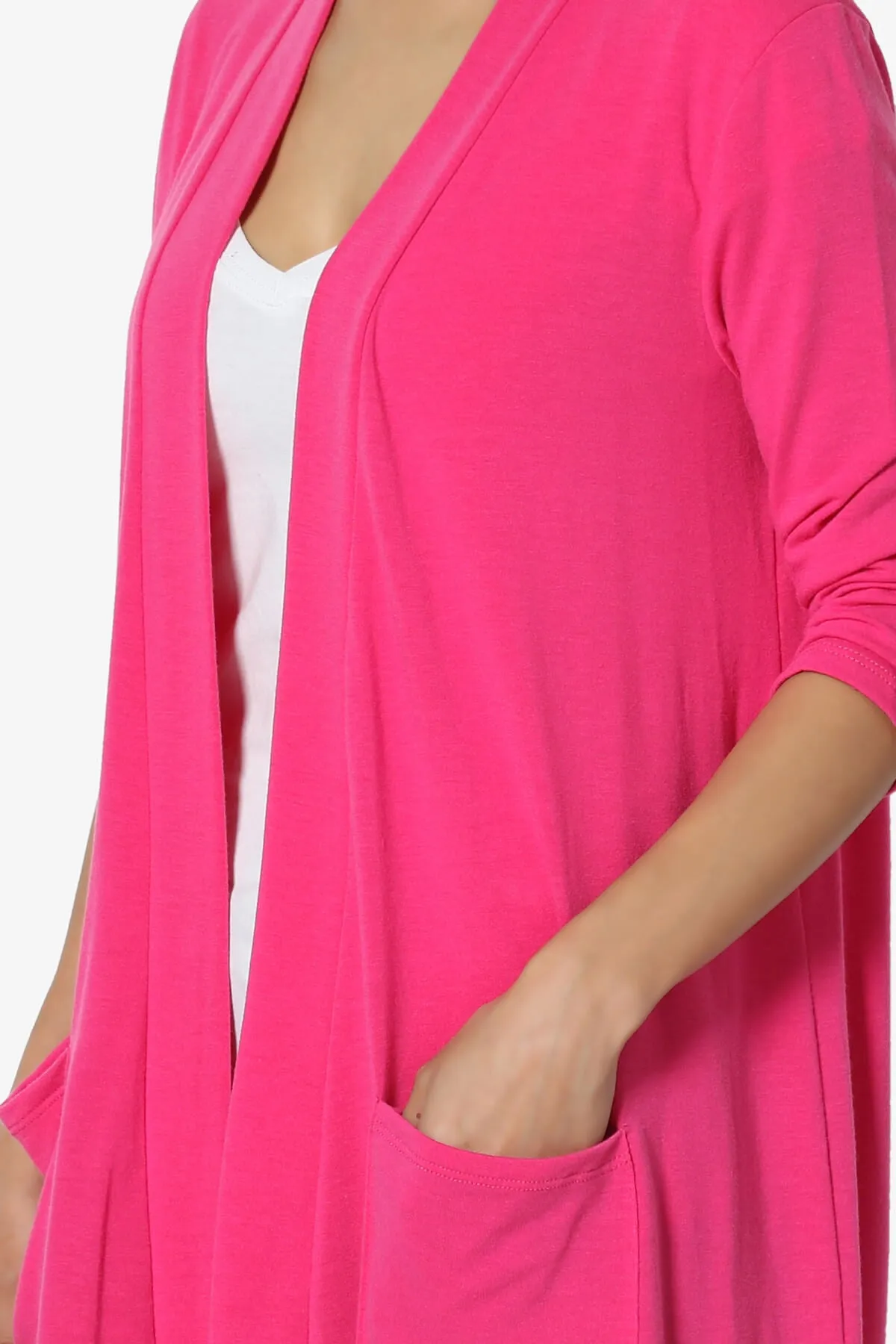 Daday Slouchy Pocket 3/4 Sleeve Cardigan