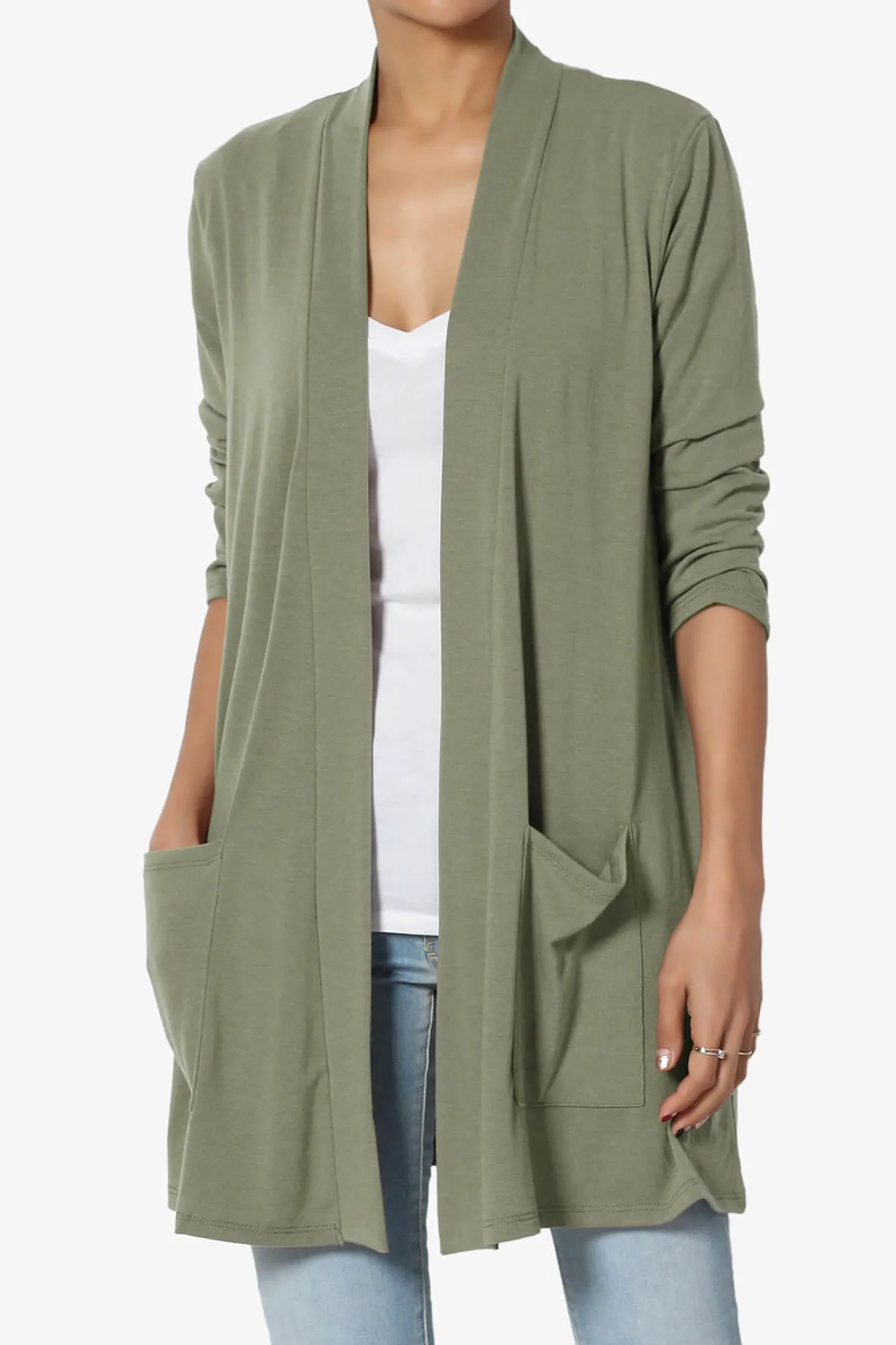 Daday Slouchy Pocket 3/4 Sleeve Cardigan