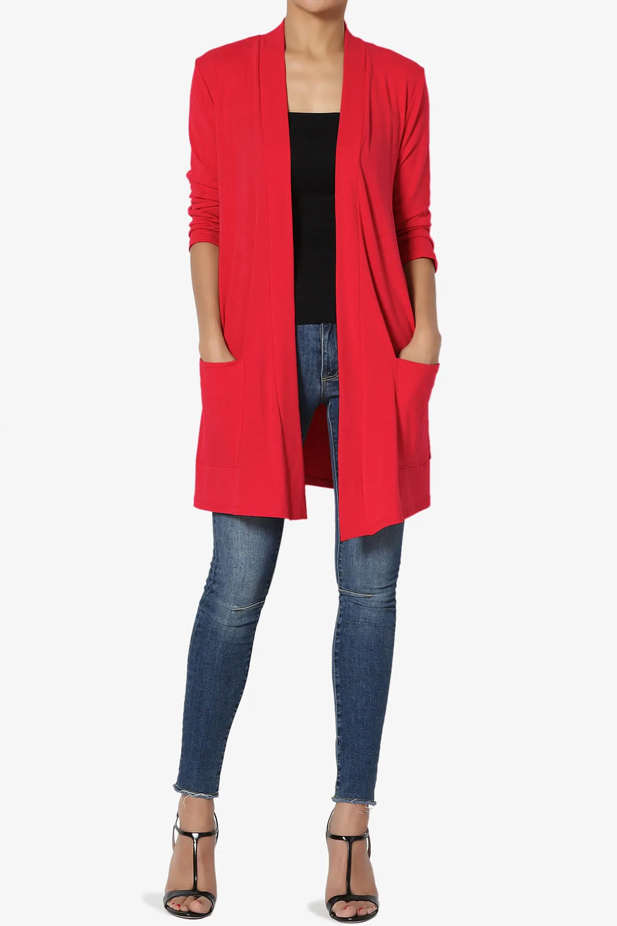 Daday Slouchy Pocket 3/4 Sleeve Cardigan