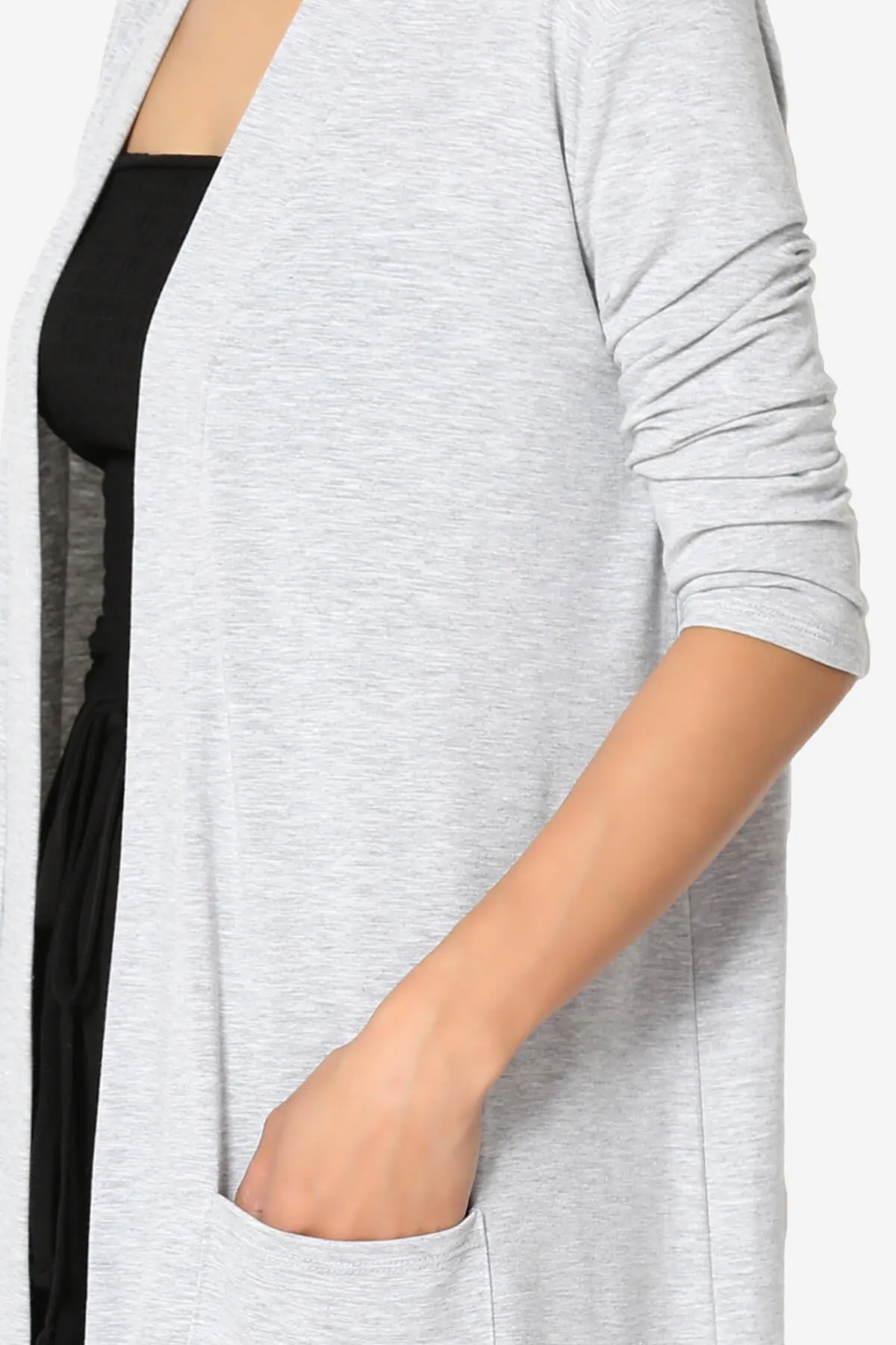 Daday Slouchy Pocket 3/4 Sleeve Cardigan