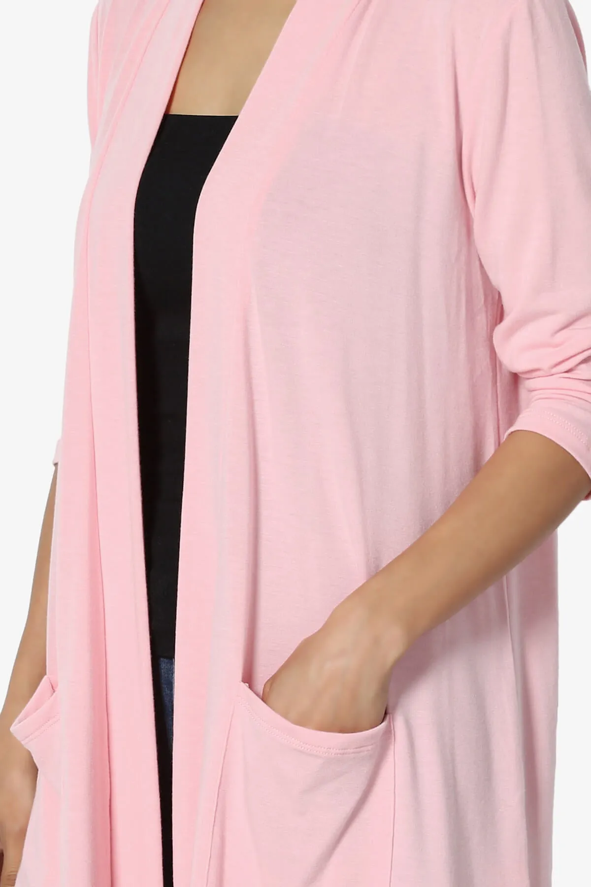 Daday Slouchy Pocket 3/4 Sleeve Cardigan